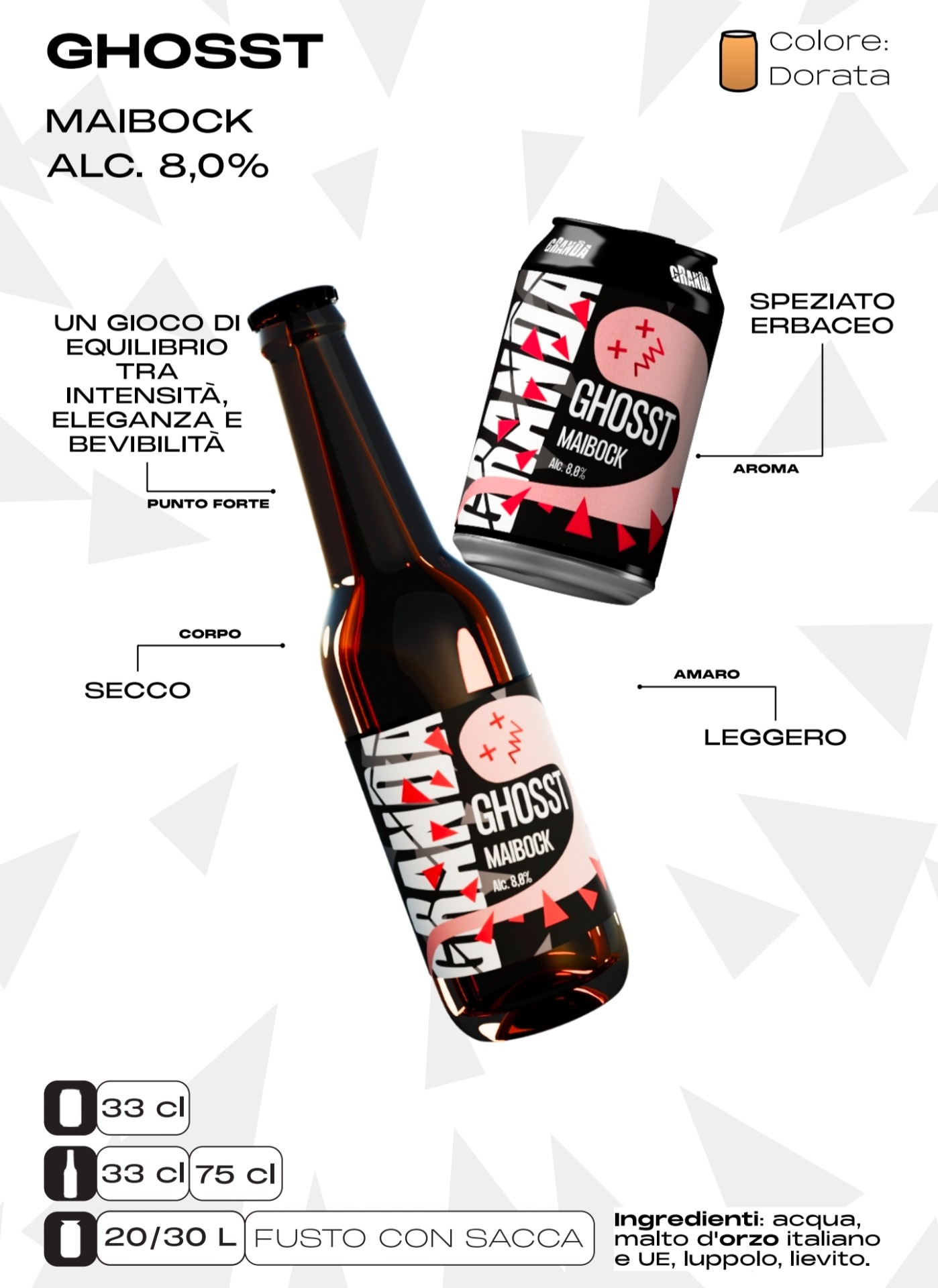 Ghosst MaiBock Lager Chiara 33cl / 8.0% Vol.   5,5€