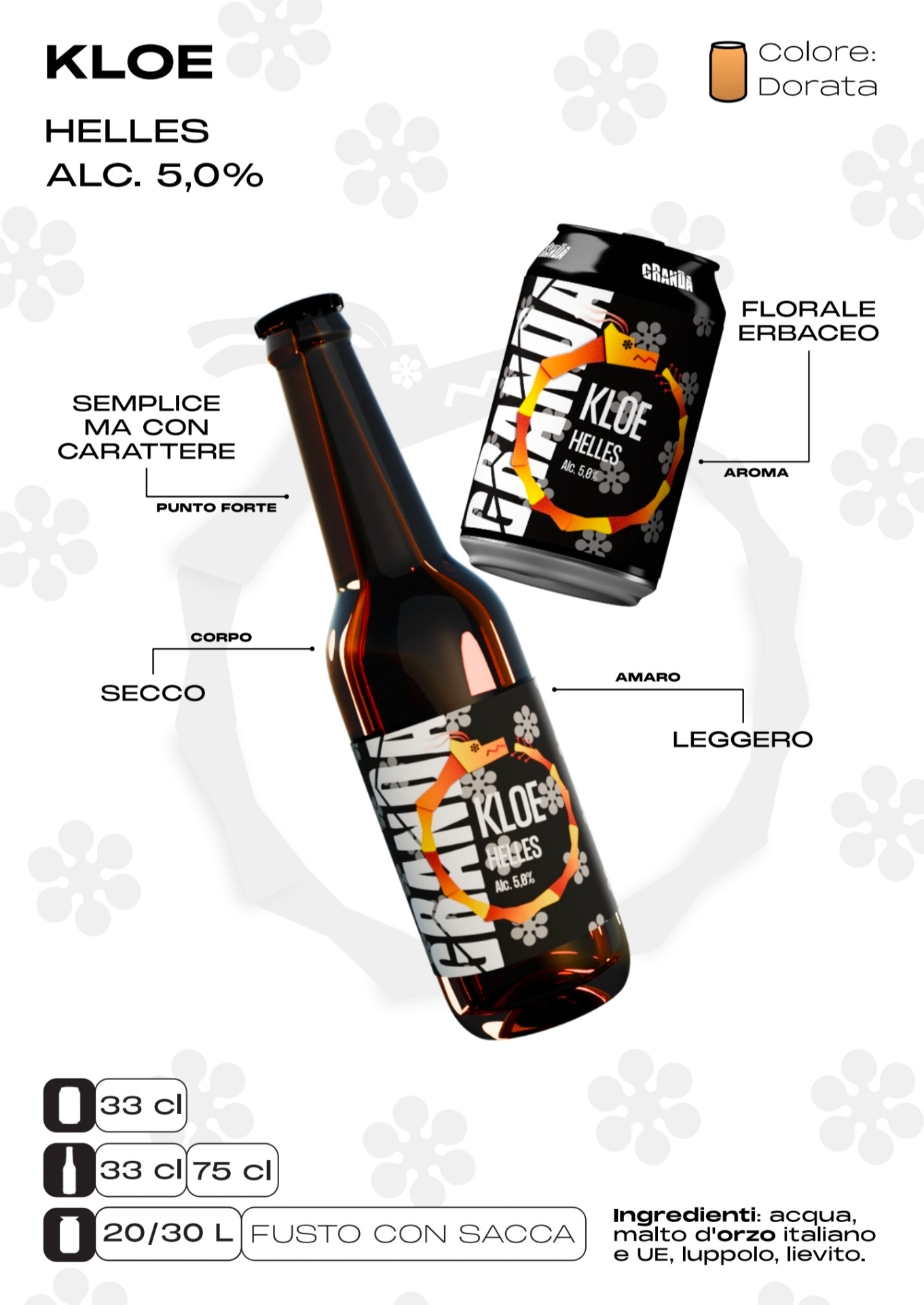 Kloe  Lager Chiara 33cl / 5.0% Vol.   5€