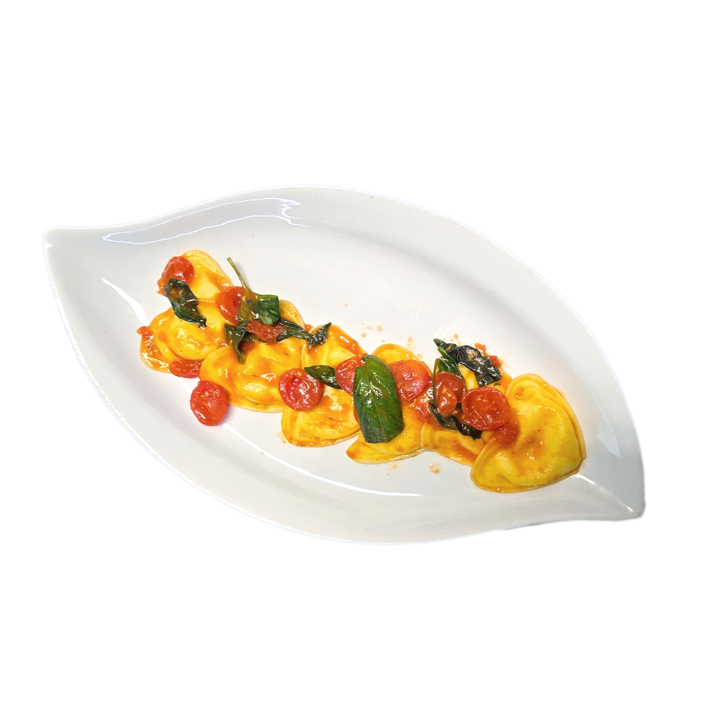 RAVIOLI ESTIVI ripieni di formaggio con pomodorino fresco e basilico * 12€